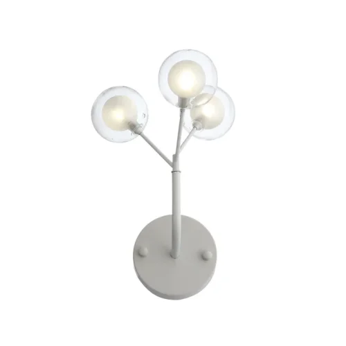 Бра Demele SL376.501.03 ST-Luce прозрачный белый на 3 лампы, основание белое в стиле современный скандинавский ветви фото 2