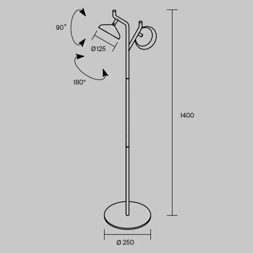 Торшер LED MOD451FL-L16B3K Vita Maytoni чёрный на 1 лампу, основание чёрное в стиле хай-тек современный фото 7 Торшер LED MOD451FL-L16B3K Vita Maytoni чёрный на 1 лампу, основание чёрное в стиле хай-тек современный фото 7