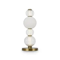 Настольная лампа LED Collar MOD301TL-L18G3K Maytoni белая 1 лампа, основание золотое металл в стиле современный 