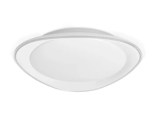 Светильник потолочный LED с пультом Orbital Air FF44 Ambrella light белый на 1 лампу, основание белое в стиле современный хай-тек тарелка с пультом фото 4