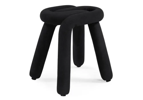 Табурет Garden black 15806 Woodville, чёрный/ткань, ножки/ткань/чёрный, размеры - ****460*400
