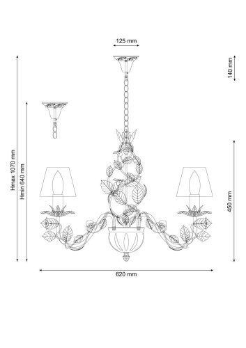 Люстра подвесная Fiori di rose 108.6 Lucia Tucci белая на 6 ламп, основание белое в стиле прованс флористика фото 3 Люстра подвесная Fiori di rose 108.6 Lucia Tucci белая на 6 ламп, основание белое в стиле прованс флористика фото 3