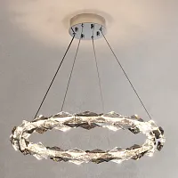 Люстра подвесная JENNIFER ONE D50 220144-23 ImperiumLoft прозрачная на 1 лампу, основание хром в стиле современный минимализм 