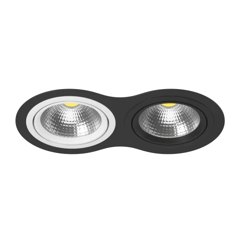 Светильник точечный Intero 111 i9270607 Lightstar чёрный белый 2 лампы, основание белое чёрное в стиле хай-тек 
