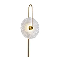 Бра LED Plade 4270-2W Favourite прозрачный на 1 лампу, основание латунь в стиле классический 