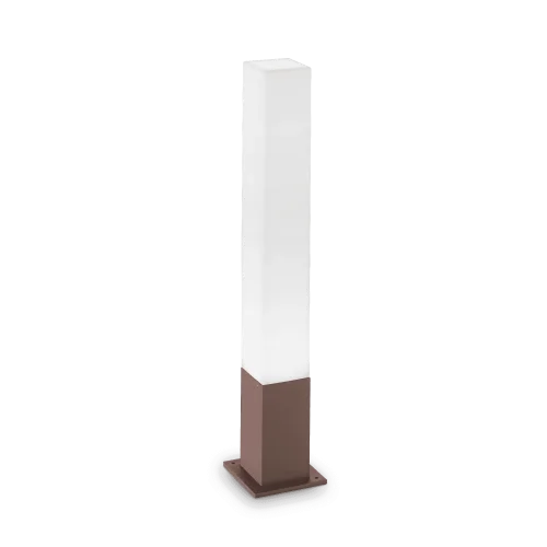 Парковый светильник EDO OUTDOOR PT1 SQUARE COFFEE Ideal Lux уличный IP44 коричневый на 1 лампу, плафон коричневый в стиле современный GX53