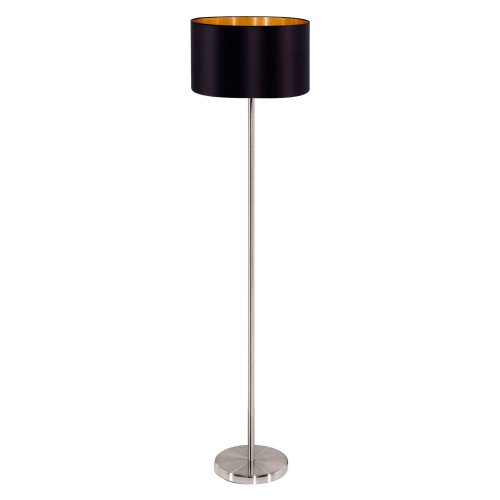 Торшер напольный  MASERLO 95169 Eglo  золотой 1 лампа, основание никель серое в стиле современный
