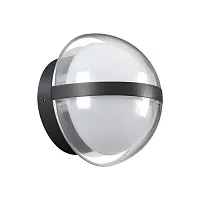 Настенный светильник LED Opal 359195 Novotech уличный IP54 чёрный 1 лампа, плафон чёрный в стиле современный LED