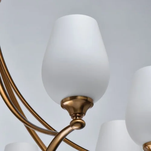 Люстра подвесная Палермо 386016812 Chiaro белая на 12 ламп, основание бронзовое в стиле классический  фото 4