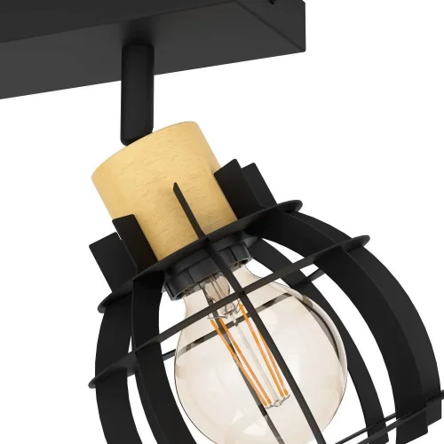 Спот с 2 лампами Stillington 43927 Eglo чёрный E27 в стиле лофт современный  фото 3