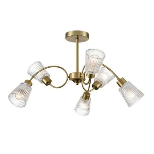 Люстра потолочная Imana 8154/6C Lumion на 6 ламп, основание медь в стиле современный фото 6