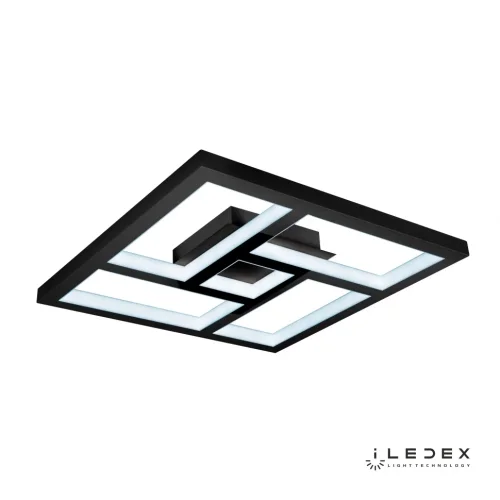 Светильник потолочный LED с пультом Hope 8204-550X550-X-T BK iLedex чёрный 1 лампа, основание чёрное в стиле хай-тек современный квадраты фото 3