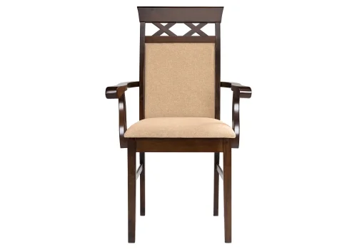Деревянный стул Mango бежевое 1998 Woodville, бежевый/ткань, ножки/дерево/коричневый, размеры - ****560*500 фото 3