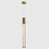 Светильник подвесной LED LINEUP SP11W LED BRASS Crystal Lux янтарный на 1 лампу, основание латунь в стиле современный 