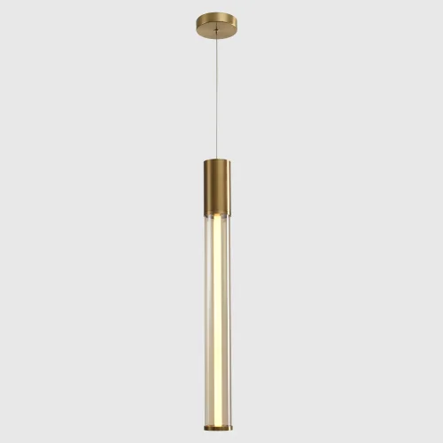 Светильник подвесной LED LINEUP SP11W LED BRASS Crystal Lux янтарный на 1 лампу, основание латунь в стиле современный 