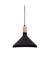 Светильник подвесной Bafido LDP 7754-B BK+WT Lumina Deco чёрный на 1 лампу, основание чёрное в стиле современный минимализм 