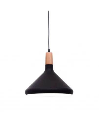 Светильник подвесной Bafido LDP 7754-B BK+WT Lumina Deco чёрный на 1 лампу, основание чёрное в стиле современный минимализм 