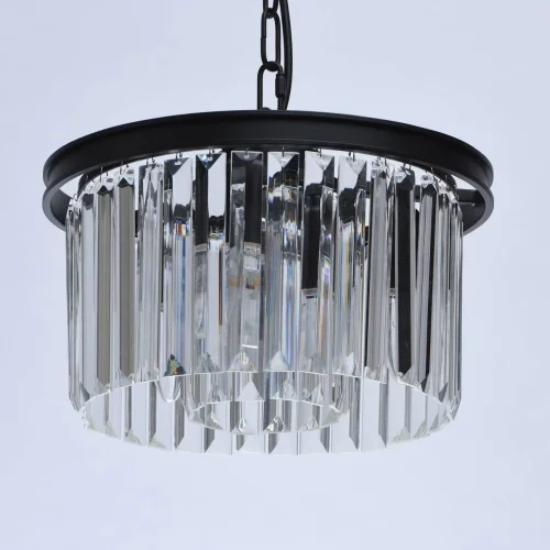 Светильник подвесной Гослар 498015103 MW-Light прозрачный 3 лампы, основание чёрное в стиле модерн  фото 4