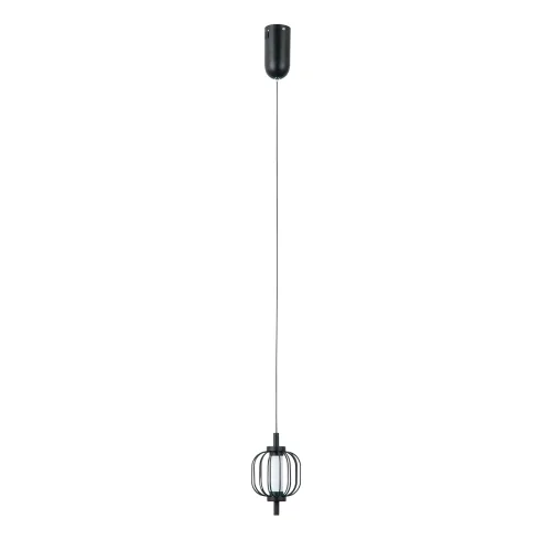 Светильник подвесной LED Стаут 702014301 DeMarkt чёрный на 1 лампу, основание чёрное в стиле 