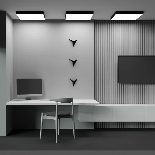 Светильник потолочный LED Zon C032CL-90W4K-SQ-B Maytoni белый на 1 , основание чёрное в стиле современный хай-тек фото 5