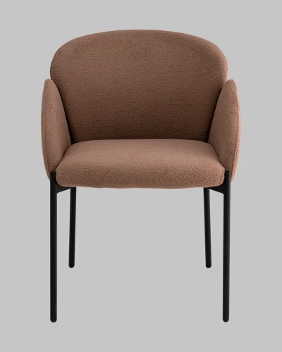 Стул обеденный Melia, светло-коричневый УТ000039552 Stool Group, коричневый/букле, ножки/металл/чёрный, размеры - *770****