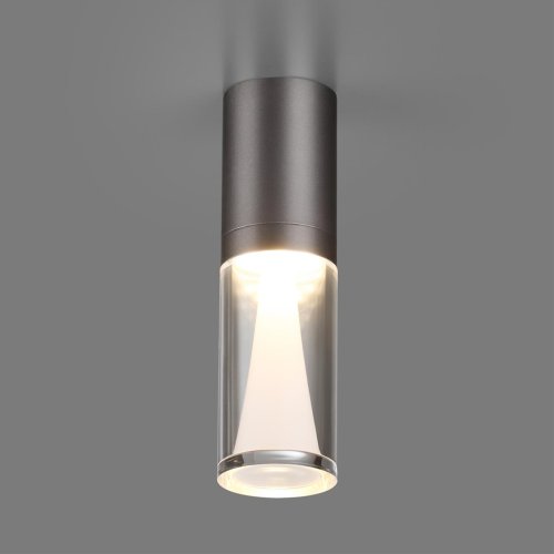 Светильник накладной LED Defance 7143/4CL Odeon Light прозрачный на 1 лампу, основание серое чёрное в стиле классический современный фото 4