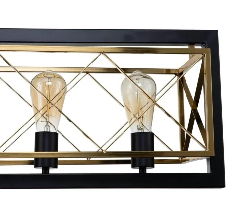 Светильник подвесной Era V000067 Indigo золотой 5 ламп, основание чёрное в стиле современный  фото 2