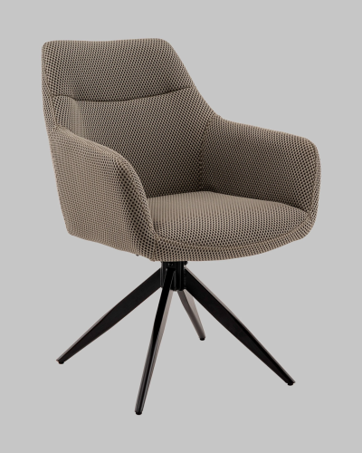 Стул обеденный Enid, серо-зеленый, ткань Sonic УТ000040781 Stool Group, зелёный/текстиль, ножки/металл/чёрный, размеры - *860****