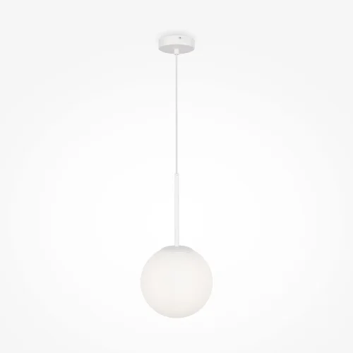 Светильник подвесной Basic form MOD321PL-01W1 Maytoni белый на 1 лампу, основание белое в стиле современный шар фото 4 Светильник подвесной Basic form MOD321PL-01W1 Maytoni белый на 1 лампу, основание белое в стиле современный шар фото 4