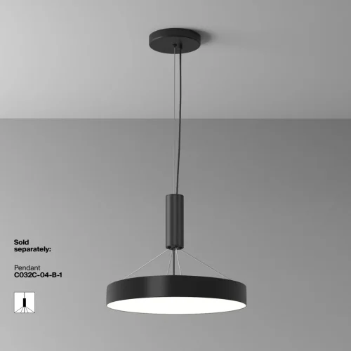 Светильник потолочный LED Zon C032CL-45W4K-RD-B Maytoni белый 1 лампа, основание чёрное в стиле современный  фото 3