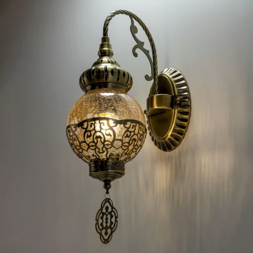 Бра Каир CL419313 Citilux янтарный на 1 лампа, основание бронзовое в стиле восточный  фото 4