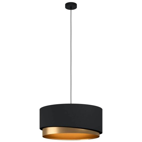Светильник подвесной Manderline 39926 Eglo латунь чёрный 1 лампа, основание чёрное в стиле современный 