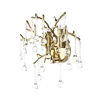 Бра Coral 10351/2W AB LOFT IT прозрачный на 2 лампы, основание античное бронза в стиле современный арт-деко флористика ветви