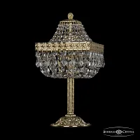 Настольная лампа 19012L6/H/20IV G Bohemia Ivele Crystal прозрачная 2 лампы, основание золотое металл в стиле классический sp