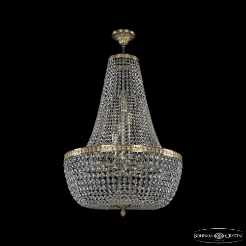 Люстра подвесная 19111/H2/55IV G C1 Bohemia Ivele Crystal прозрачная на 12 ламп, основание золотое в стиле классический sp