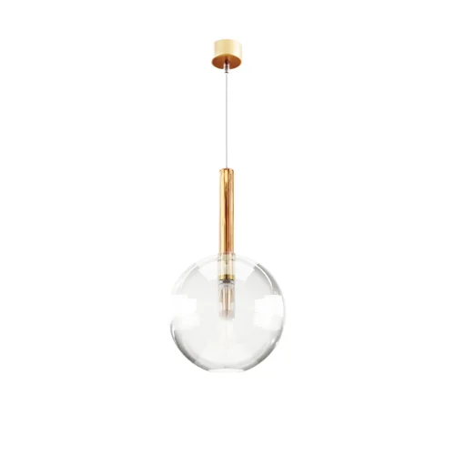 Светильник подвесной 0805PLB-1GD Milosh Tendence прозрачный 1 лампа, основание золотое в стиле современный выдувное