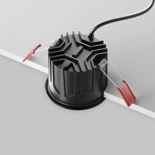 Светильник точечный LED Alfa LED DL043-01-15W4K-RD-B-1 Maytoni чёрный на 1 лампу, основание чёрное в стиле современный хай-тек круглый фото 11