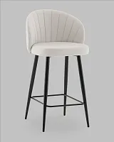 Стул полубарный Ханнингем велюр жемчужный УТ000041703 Stool Group, /, ножки//, размеры - *****