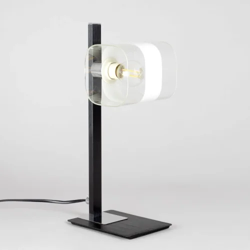 Настольная лампа Вирта CL139812 Citilux прозрачная 1 лампа, основание чёрное металл в стиле современный  фото 5