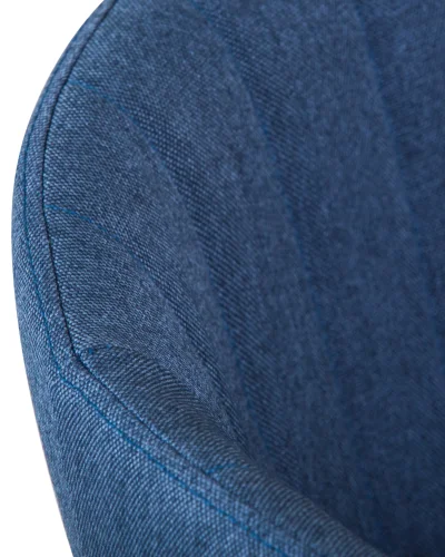 Стул обеденный 7304-LM ALINA, цвет сиденья синий (LAR-106D-21) Dobrin, синий/текстиль, ножки/металл/чёрный, размеры - ****500*480 фото 9