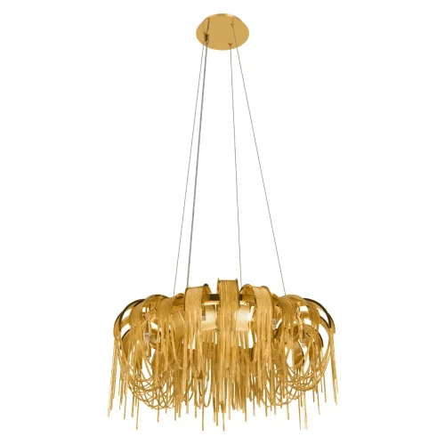 Люстра подвесная Volver 10404/800 GD LOFT IT золотая на 8 ламп, основание золотое в стиле арт-деко цепочки фото 3