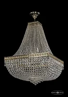 Люстра потолочная хрустальная 19272/H2/60IV GB Bohemia Ivele Crystal прозрачная на 15 ламп, основание золотое в стиле классика sp
