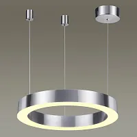 Светильник подвесной LED Brizzi 4244/25L Odeon Light никель 1 лампа, основание никель в стиле хай-тек 