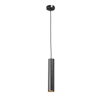 Светильник подвесной V4640-1/1S Vitaluce чёрный 1 лампа, основание чёрное в стиле арт-деко трубочки