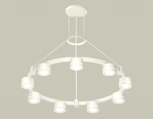 Светильник подвесной XR92031901 Ambrella light белый 9 ламп, основание белое в стиле хай-тек современный 