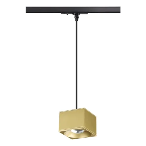 Трековый светильник LED Patera 358674 Novotech золотой для шинопроводов серии Patera чёрный