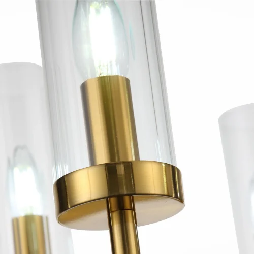 Люстра подвесная Acazio SL1159.303.05 ST-Luce прозрачная на 5 ламп, основание латунь в стиле современный  фото 5