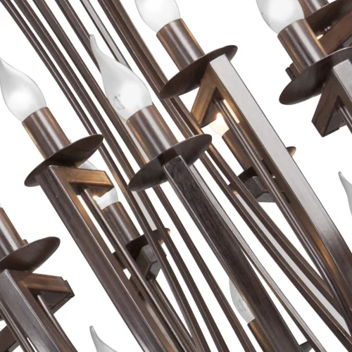 Люстра подвесная V3295-7/20+10 Vitaluce без плафона на 30 ламп, основание коричневое в стиле лофт фото 2