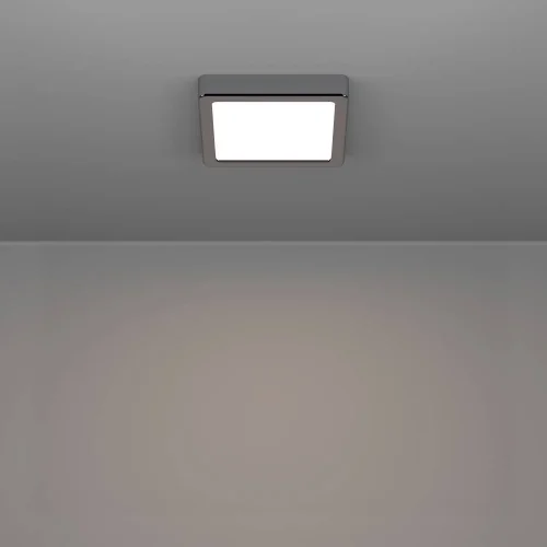 Светильник потолочный LED Fueva 901765 Eglo белый на 1 лампу, основание хром в стиле современный квадратный фото 7