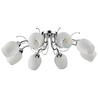 Люстра потолочная Comfi 4594/8C Lumion белая на 8 ламп, основание хром в стиле современный 